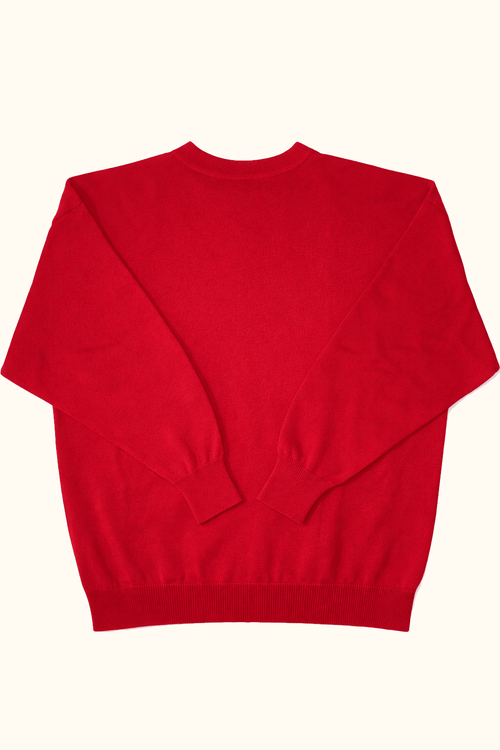 Red sweater on a white background
