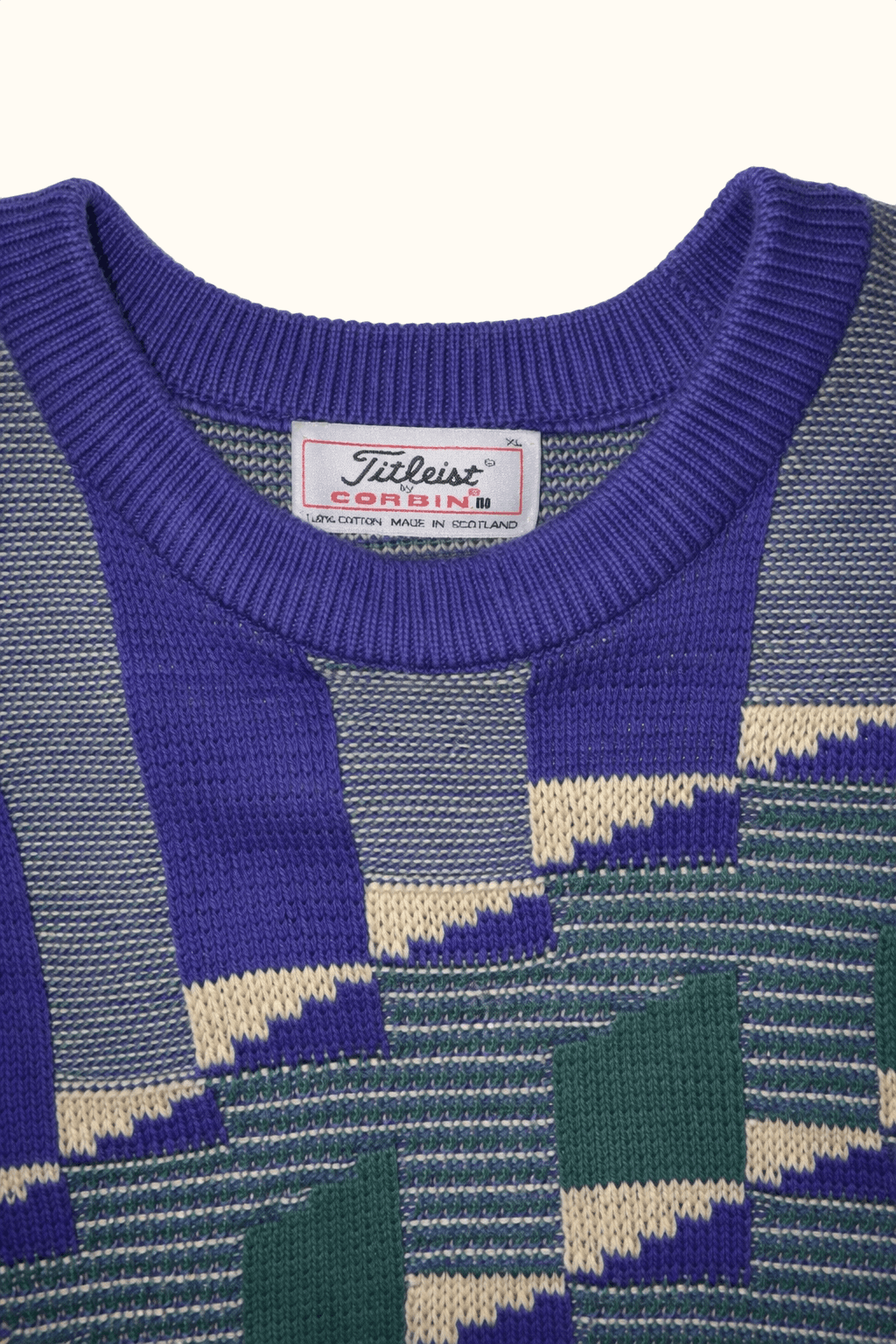 Titleist by Corbin Golf Jumper Purple/Green/Beige (XL)
