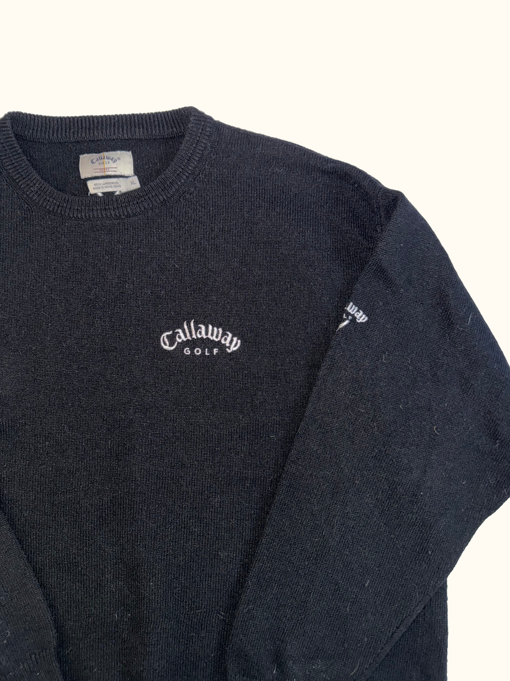 Vintage Callaway Lambswool Jumper – Black (XL)