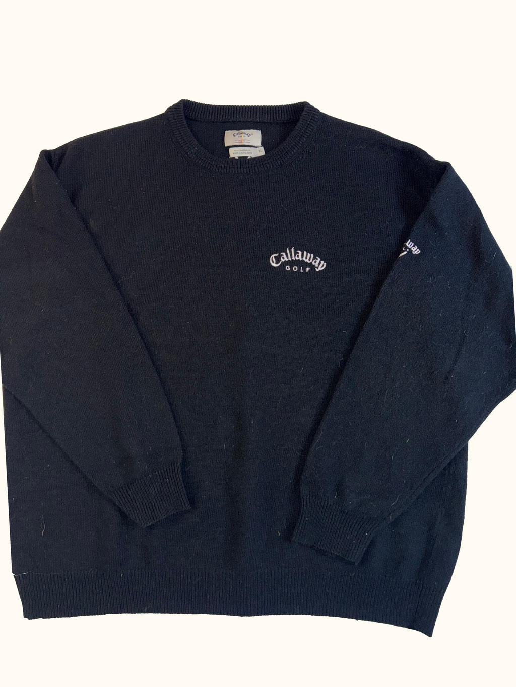 Vintage Callaway Lambswool Jumper – Black (XL)