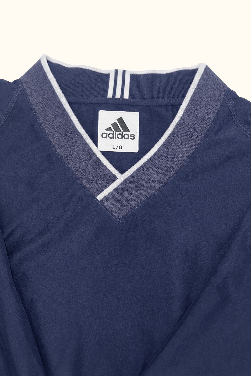 Y2K Adidas Golf V-Neck Pullover – Navy Performance Shell (L)