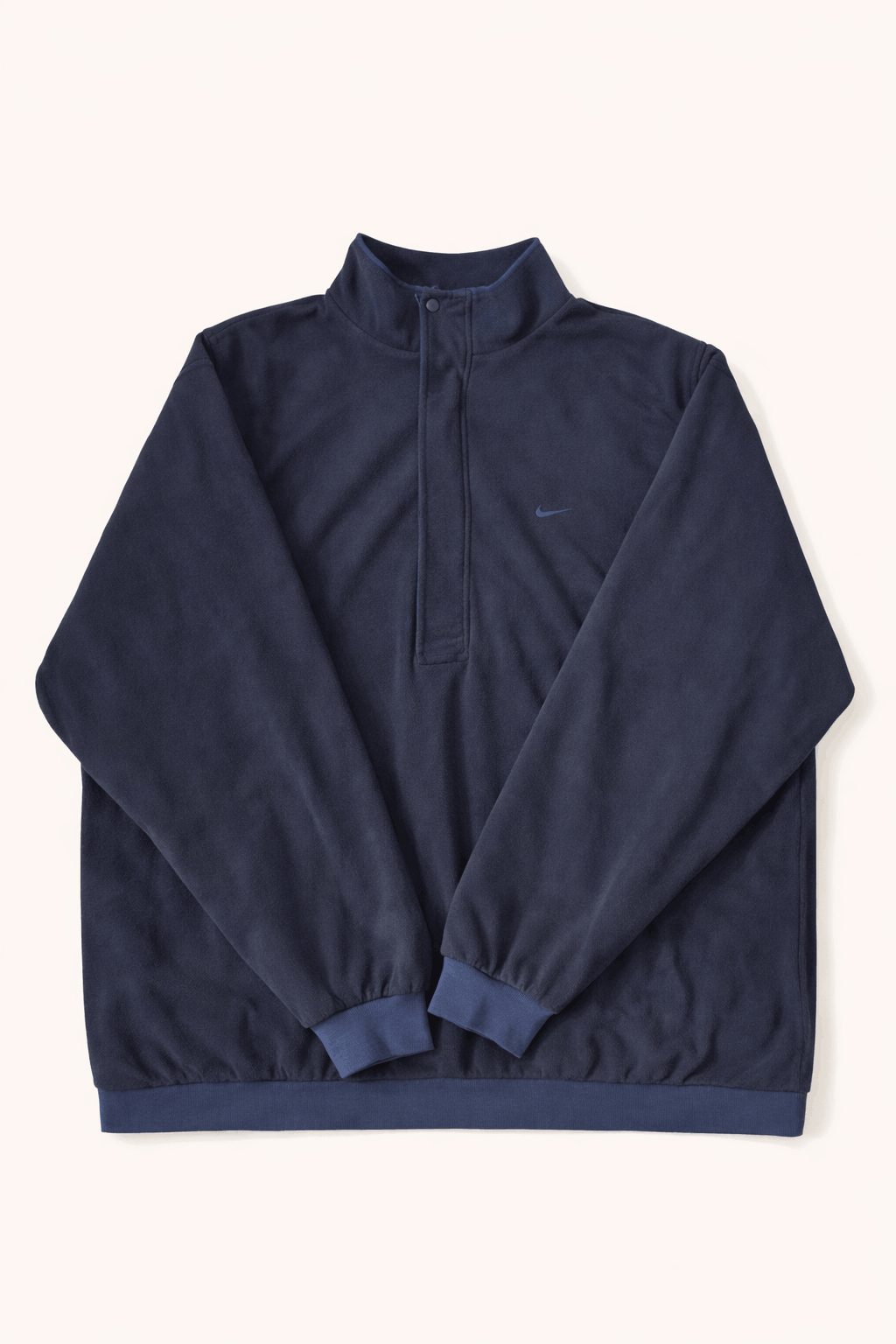 Nike Fleece Blue pullover with a quarter zip  