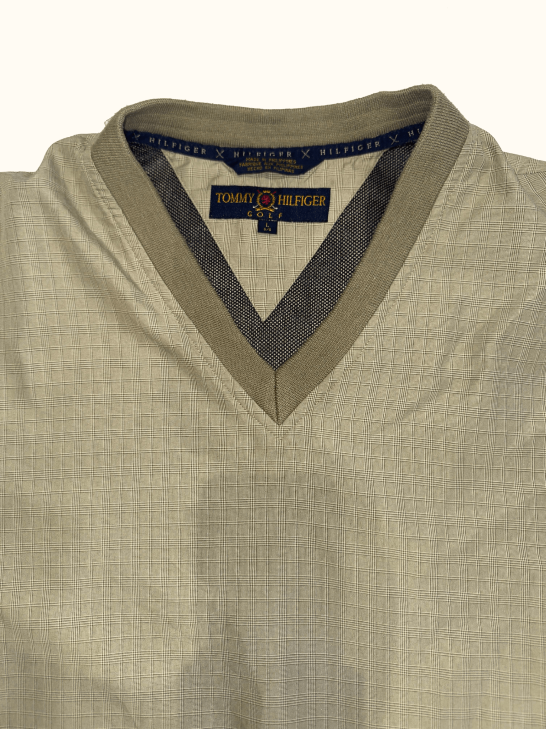 Tommy Hilfiger V neck Windbreaker label
