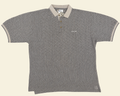 Vintage IZOD Herringbone Golf Polo – Navy & Cream (L)