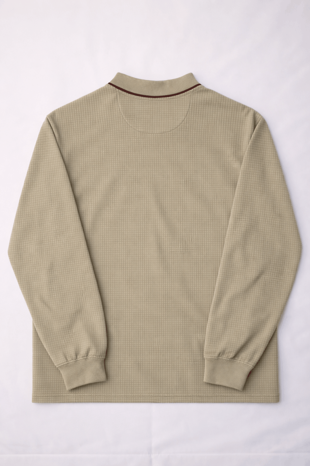 Beige Nike long-sleeve mock neck shirt back