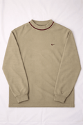 Beige Nike long-sleeve mock neck shirt 