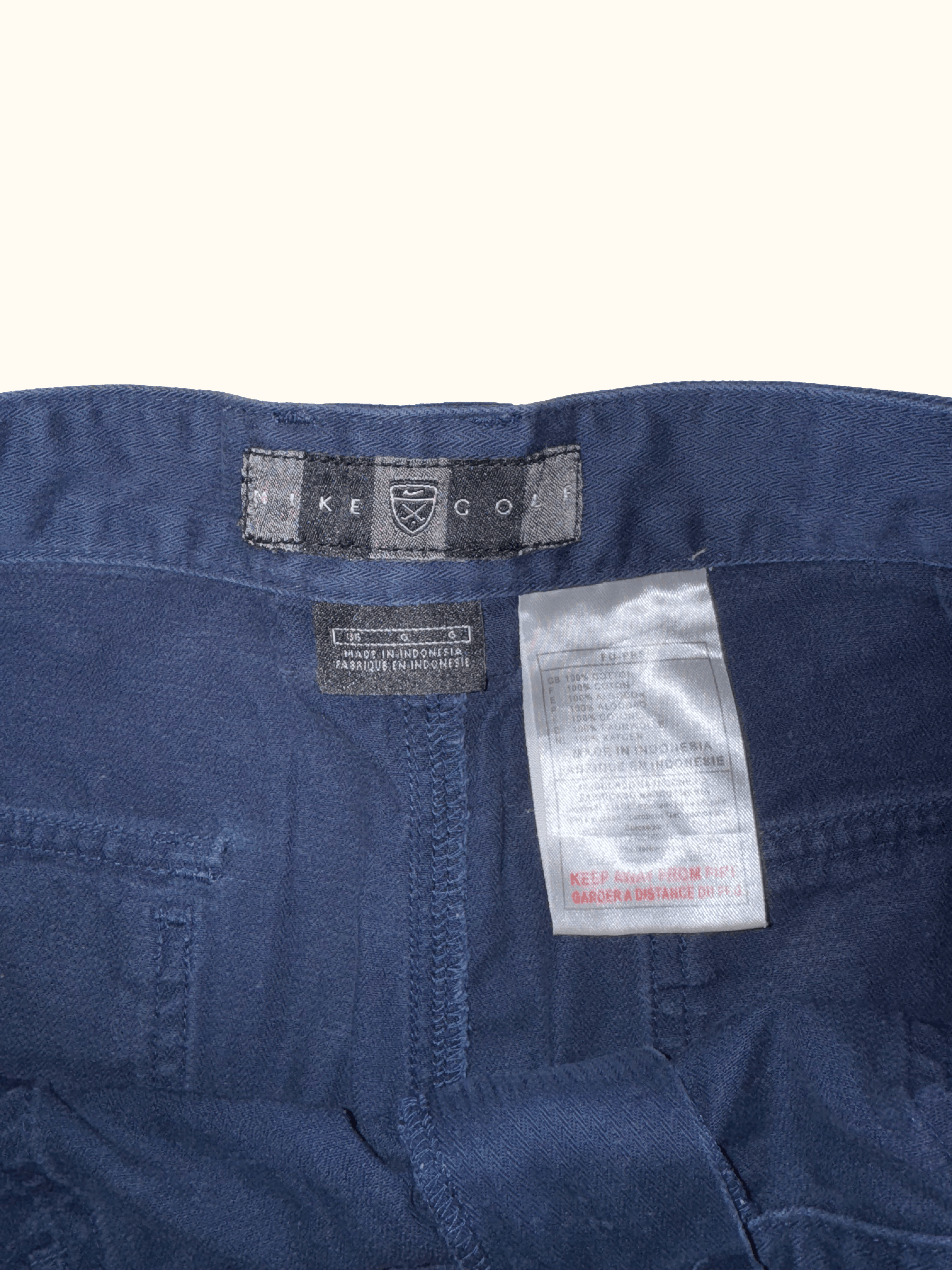 Nike Golf Shorts – Early 2000s Navy Cotton Utility Shorts (W36)