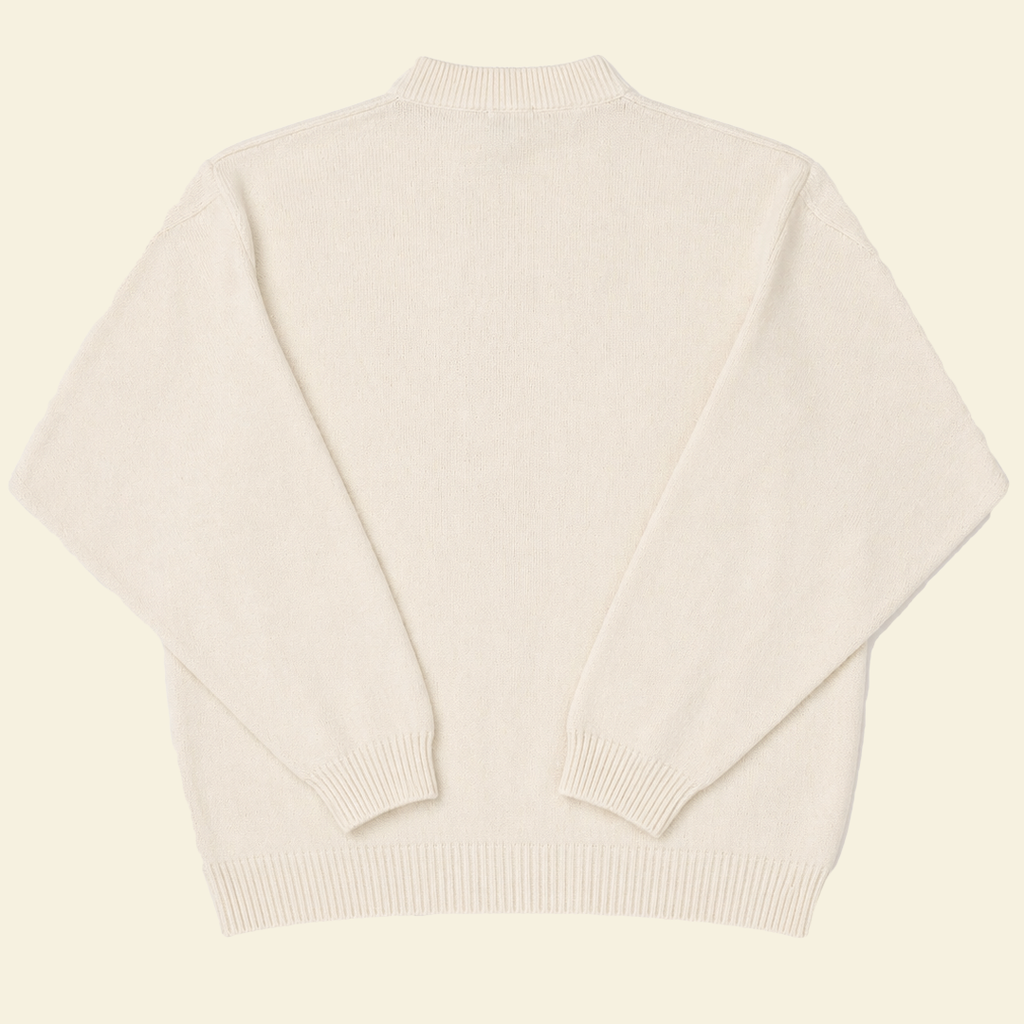 Vintage IZOD Embroidered Golfer Knit Jumper - White (L)