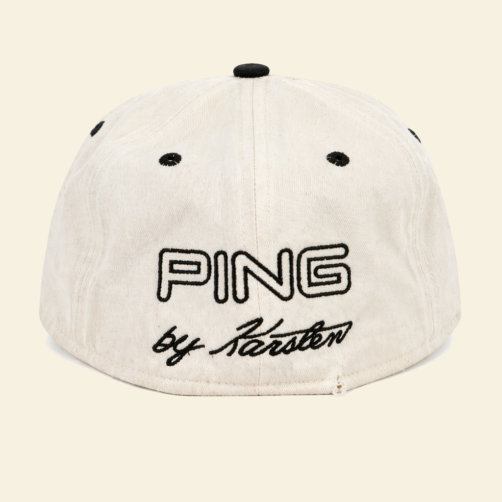 Vintage Ping by Karsten Wool Golf Cap – Cream/Black (Size 7)