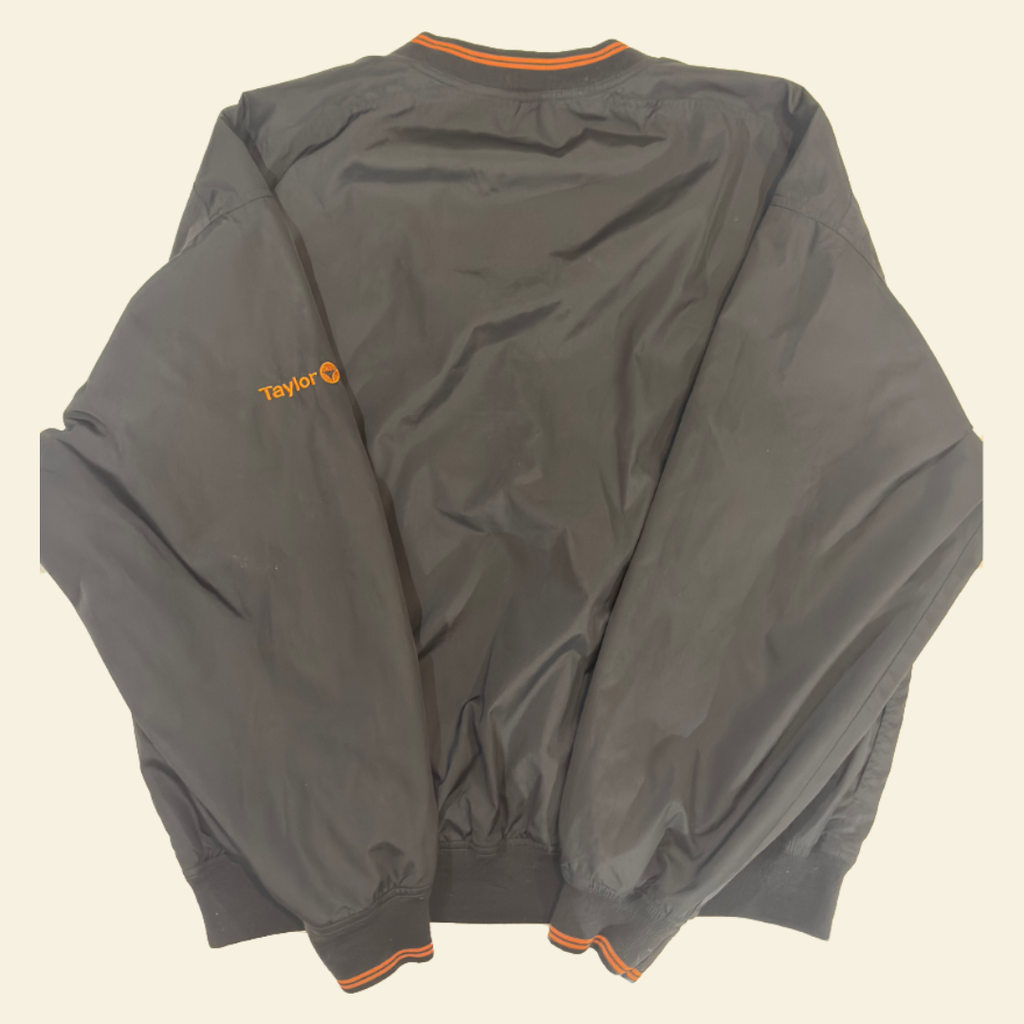Vintage TaylorMade Pullover Jacket V-neck Grey/Orange Trim (XL)