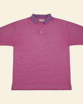 Vintage Titleist by Corbin Striped Golf Polo – Pink & Purple (XL)