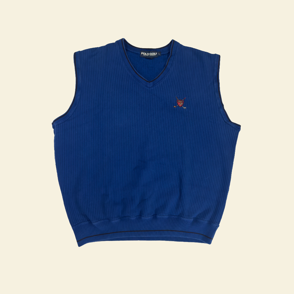 Vintage Polo Golf Ralph Lauren Knit Golf Vest – Navy (L)
